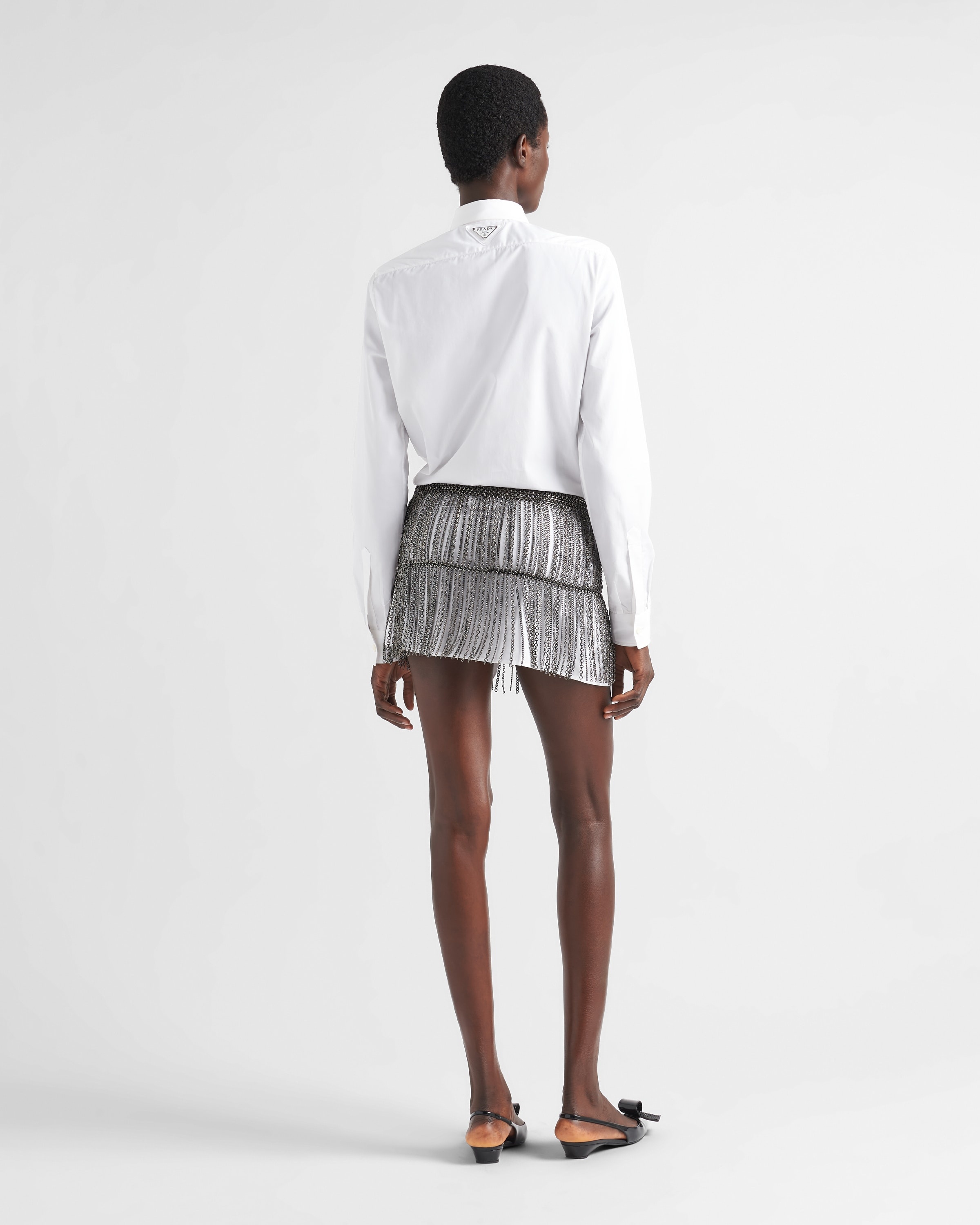 Miniskirt with metal chain fringe - 5