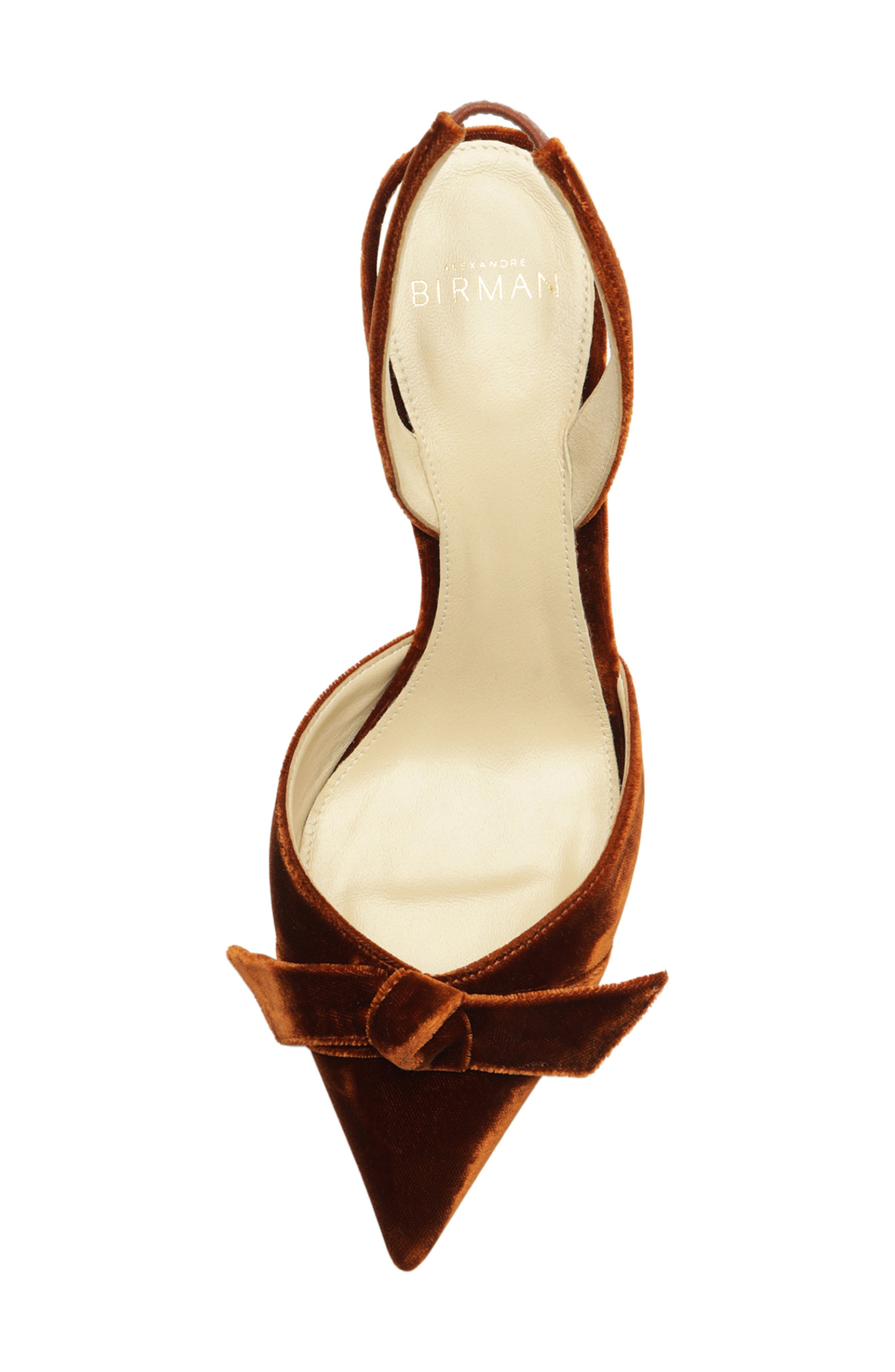 Alexandre Birman Clarita Bow Pointed Toe Slingback Sandal in Leather at Nordstrom - 5