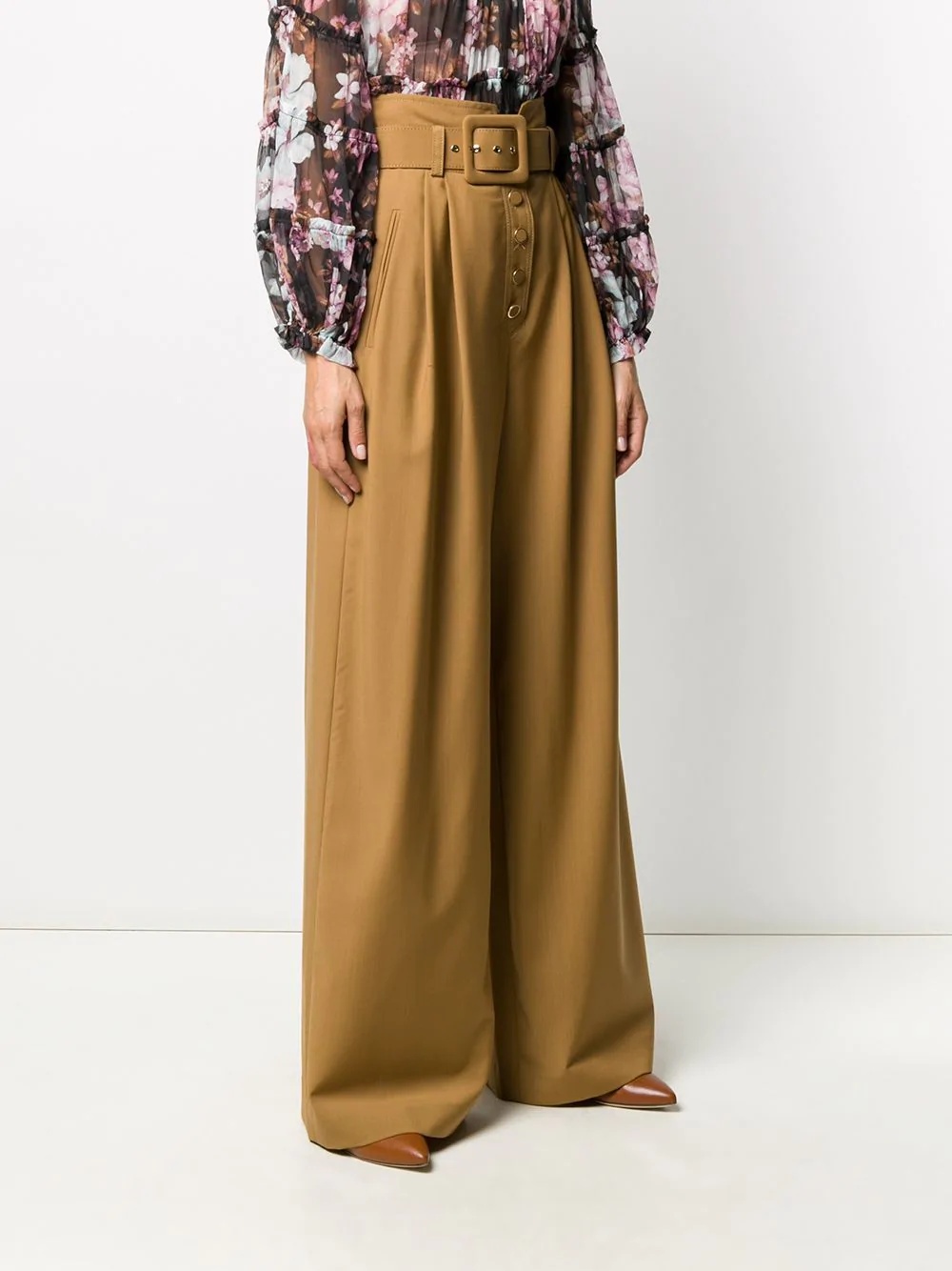 Ladybeetle wool wide-leg trousers - 3