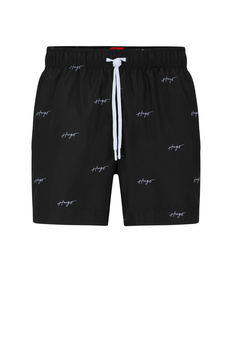 QUICK-DRY SWIM SHORTS WITH HANDWRITTEN LOGOS 1