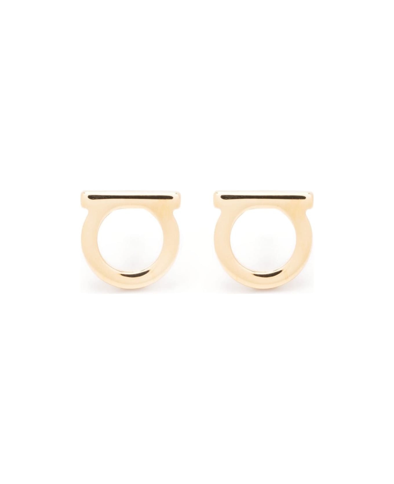 Gold-colored Gancini Earrings In Brass Woman - 1