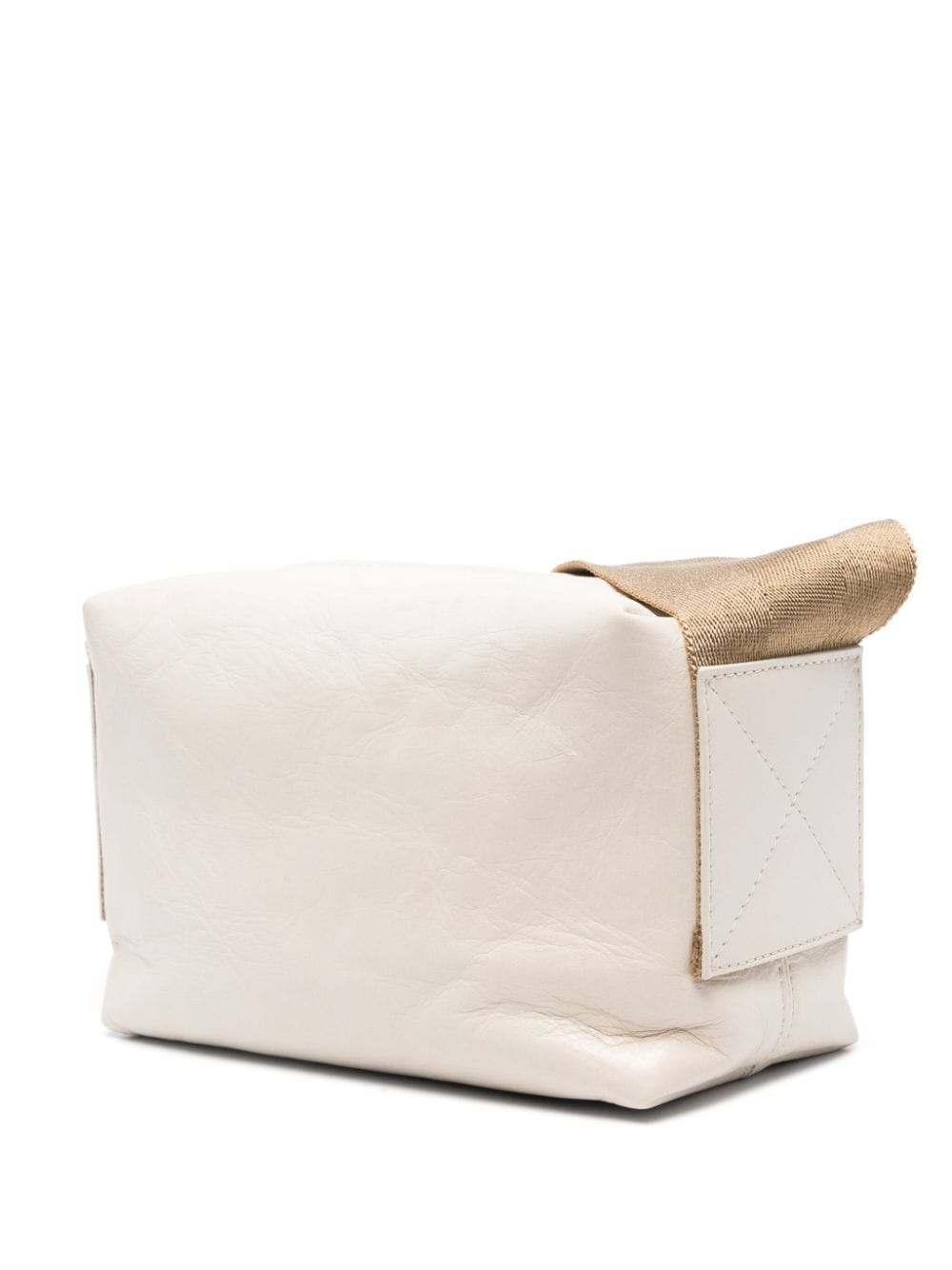 small logo-embossed leather shoulder bag - 3