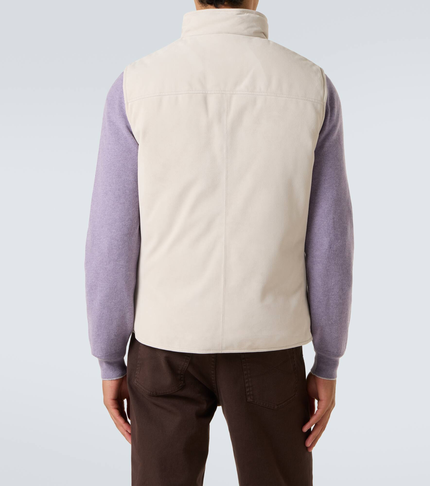 Suede down vest - 4