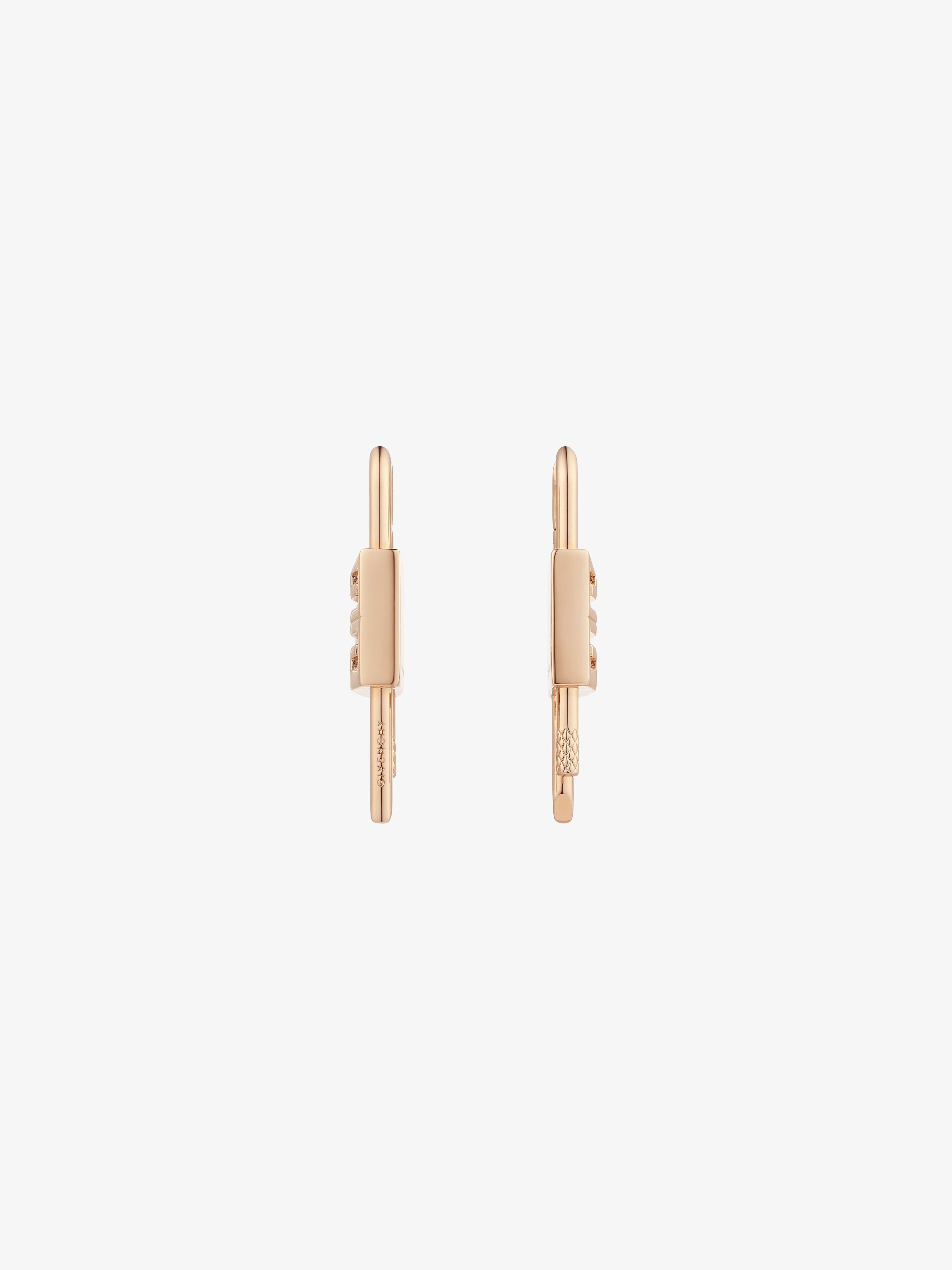 MINI LOCK EARRINGS IN METAL - 4