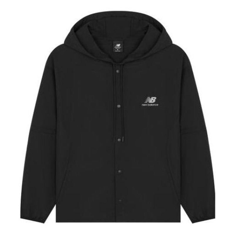 New Balance Logo Print Casual Jacket 'Black' AMJ22368-BK - 1