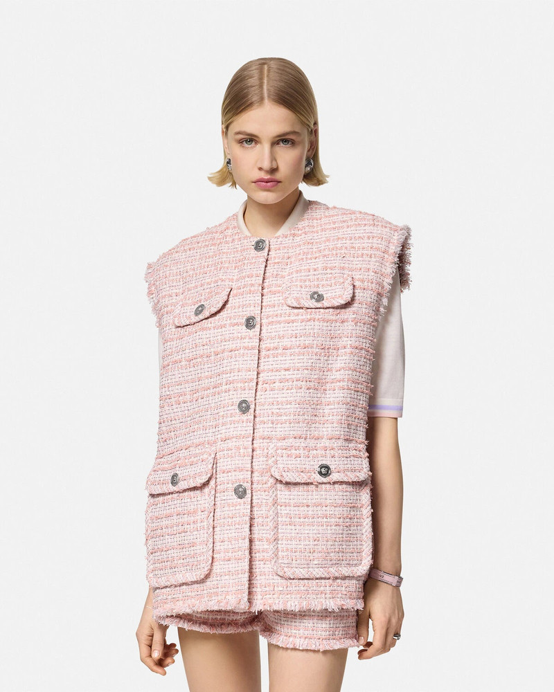 Oversized Tweed Vest 4