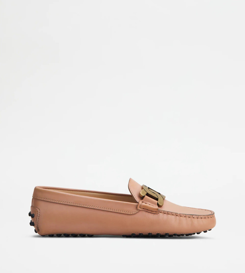 KATE GOMMINO DRIVING SHOES IN LEATHER - PINK 1