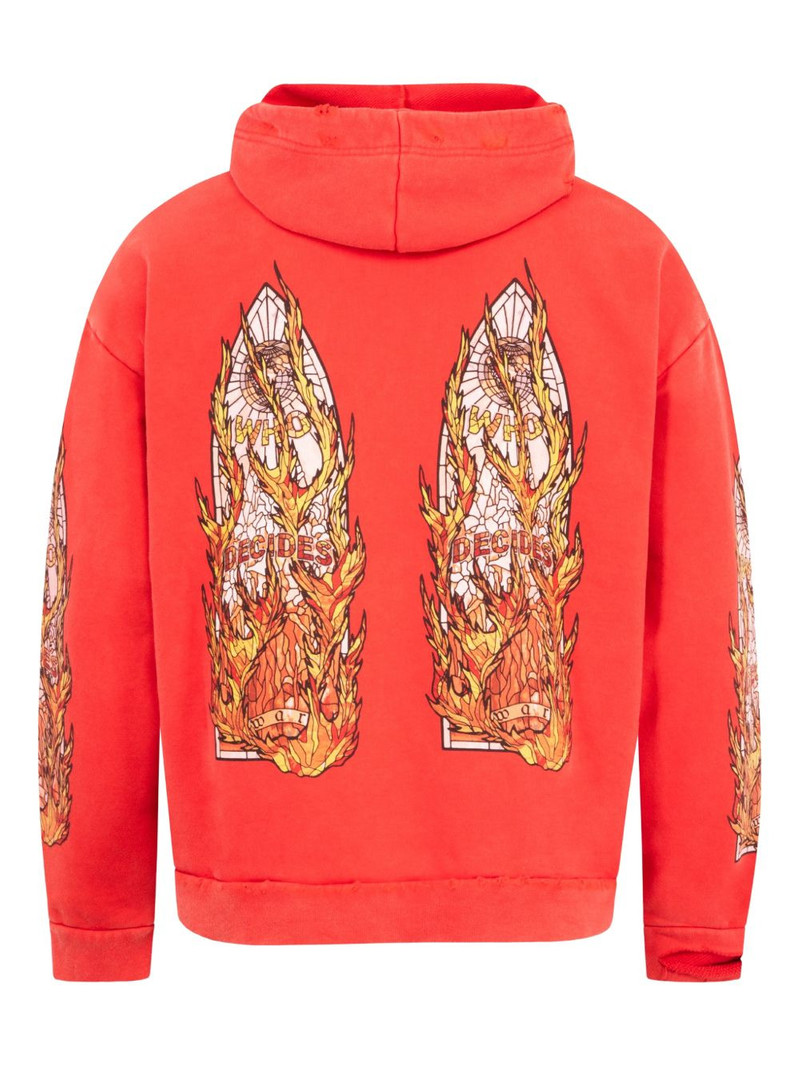 WHO DECIDES WAR kangaroo-pocket hoodie outlook