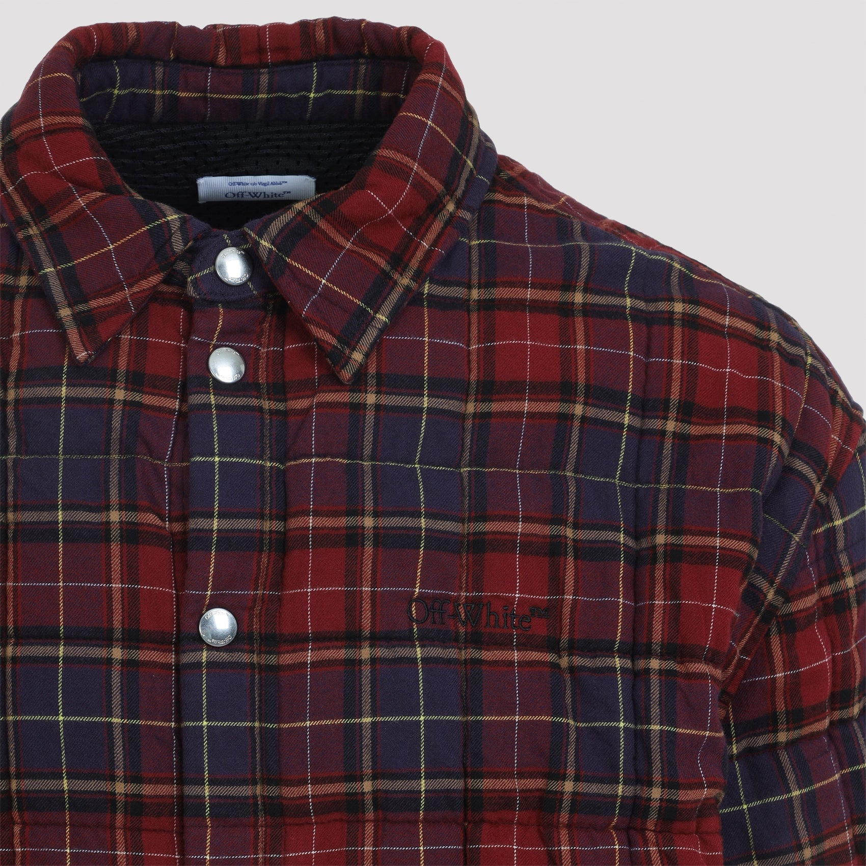 Off White Spray Arr Check Flan Jacket Men - 3