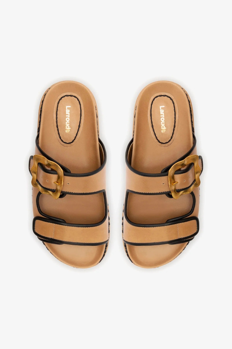 Maui Slide In Hazelnut Leather and Black Trimming 3