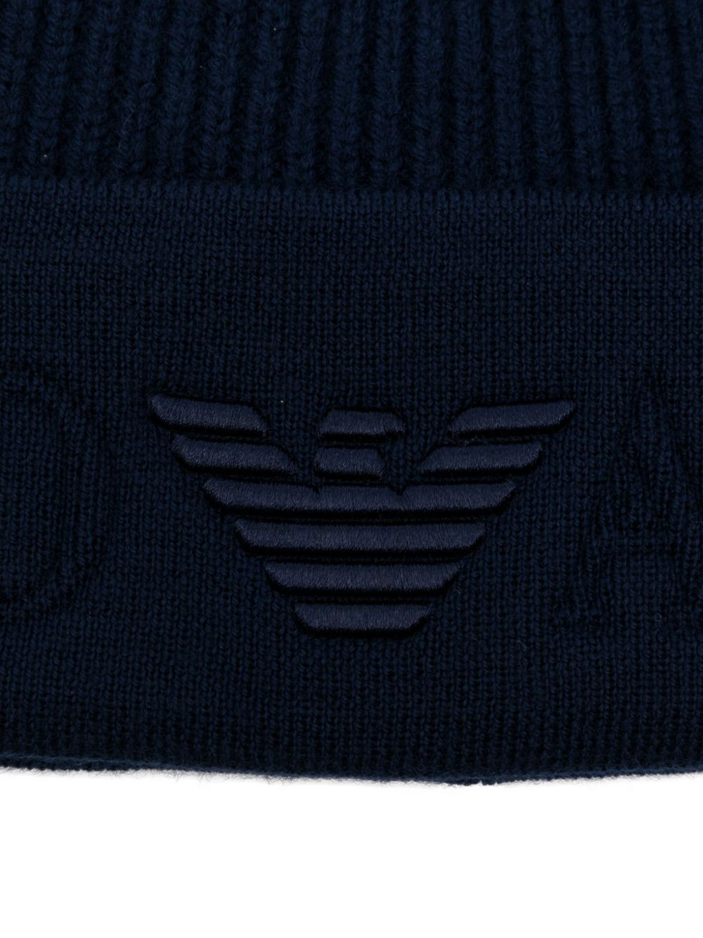 logo-embroidered ribbed beanie - 2