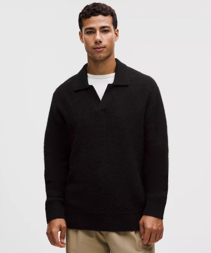 Wool-Blend Ribbed Polo Shirt 1