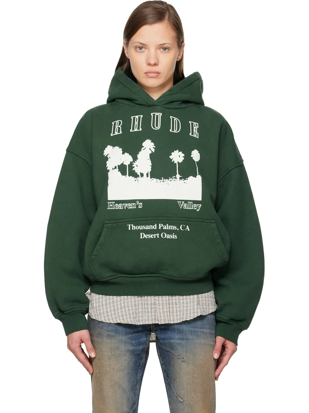 Green 'Thousand Palms' Hoodie - 1