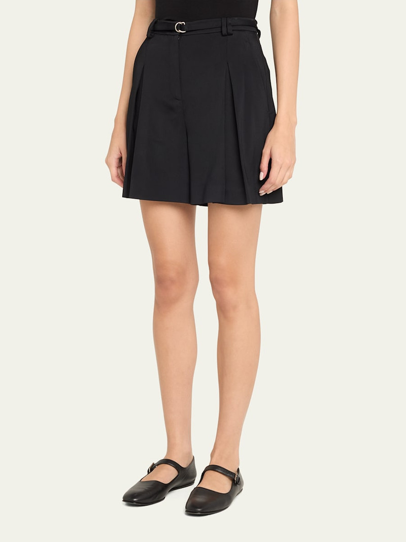 Another Tomorrow Fluid Pleated Shorts outlook