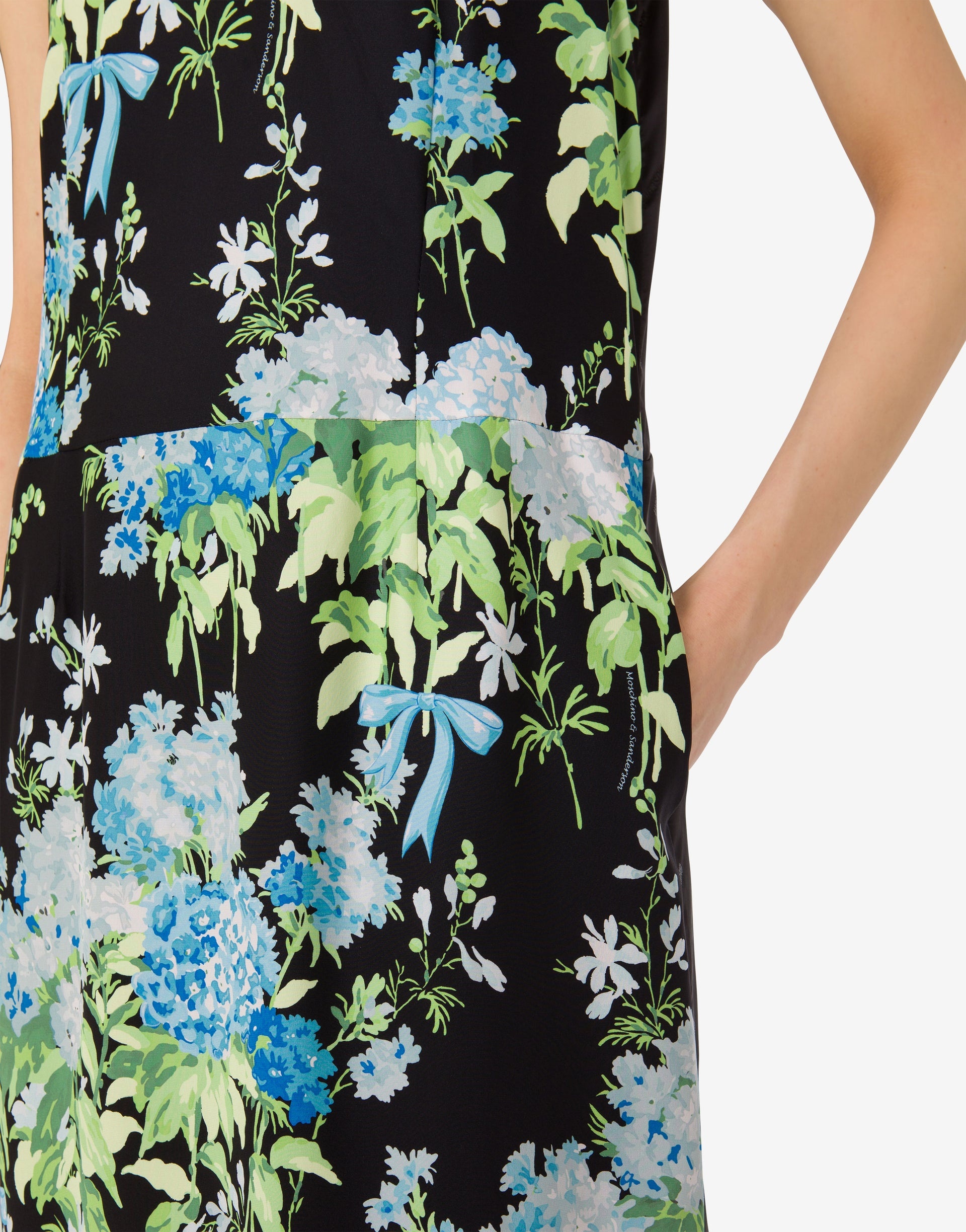 PRINTED SILK SATIN DRESS - 3