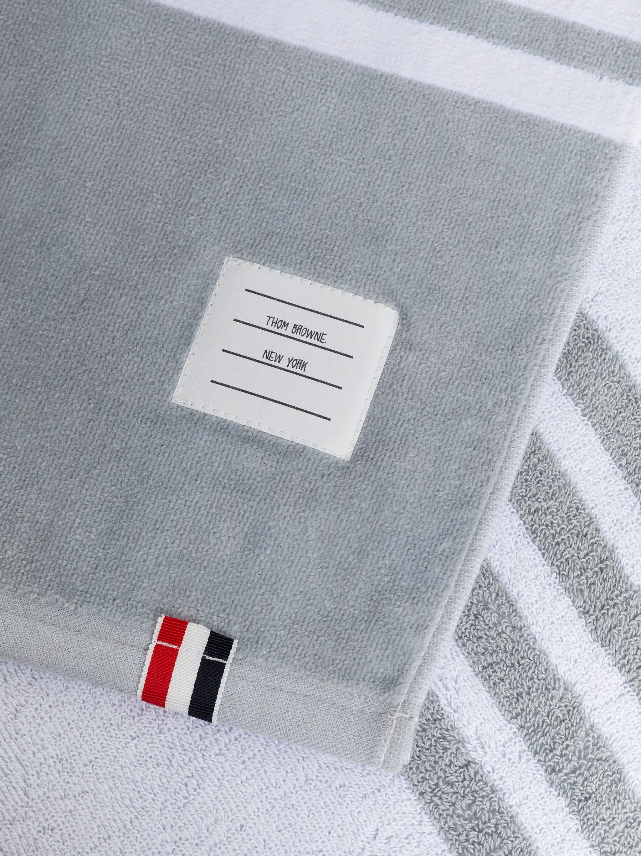 Medium Grey Tricotton Terry 4-Bar Large Gym Towel - 2