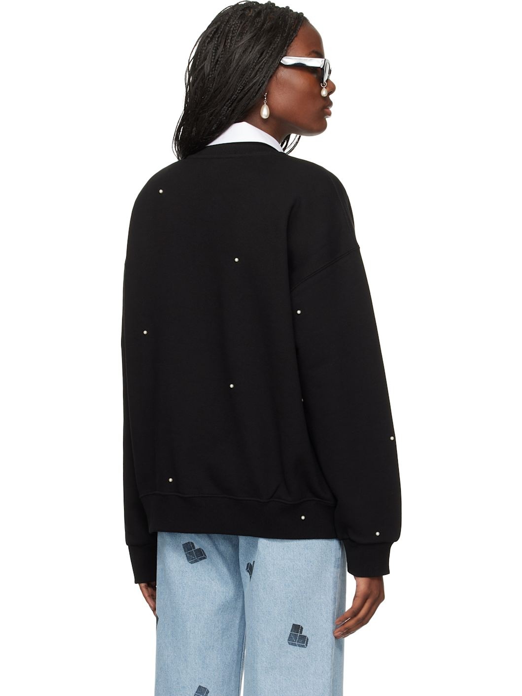 Black Pearl Embellished 'Universe' Sweatshirt - 3