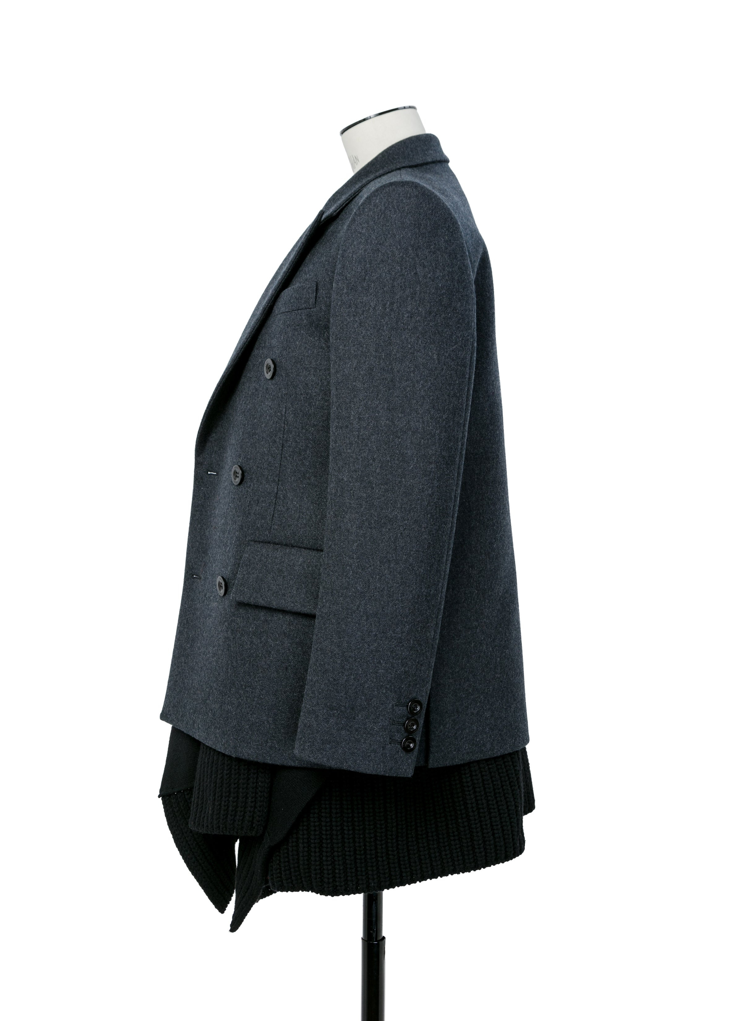 Wool Melton x Wool Knit Jacket - 3