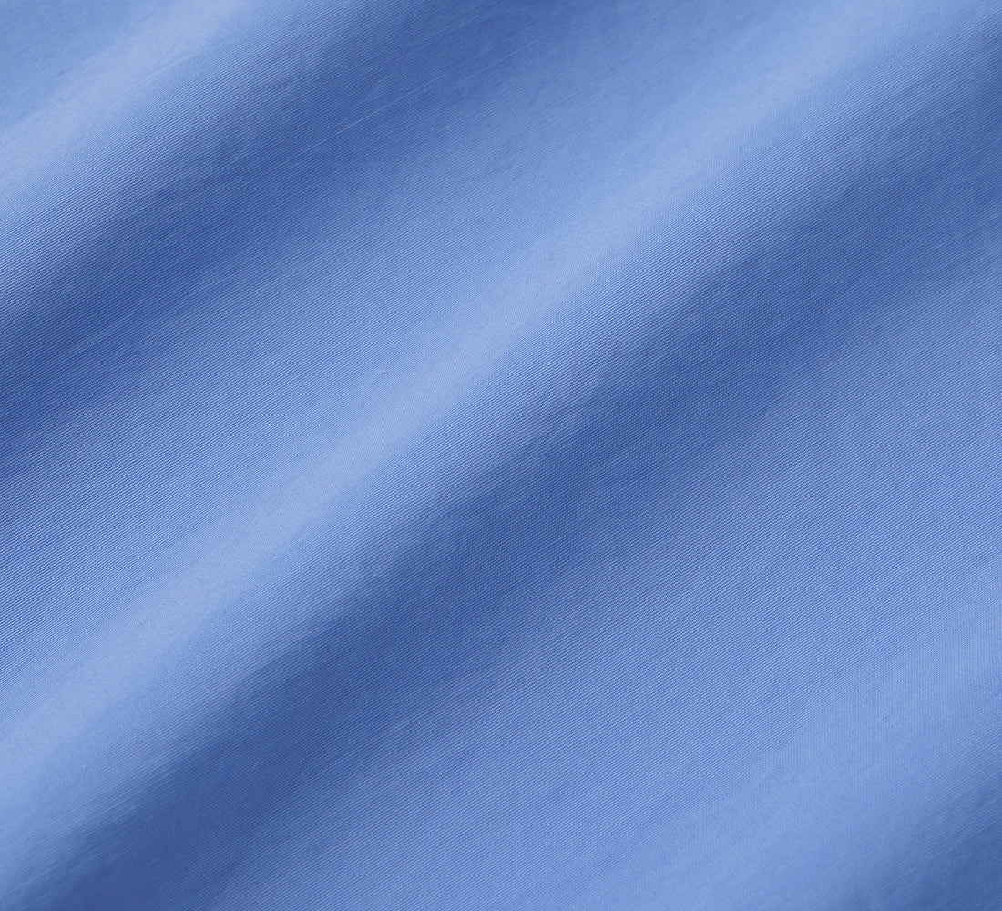 Short Sleeve Zip Shirt - Powder Blue Nylon - 4
