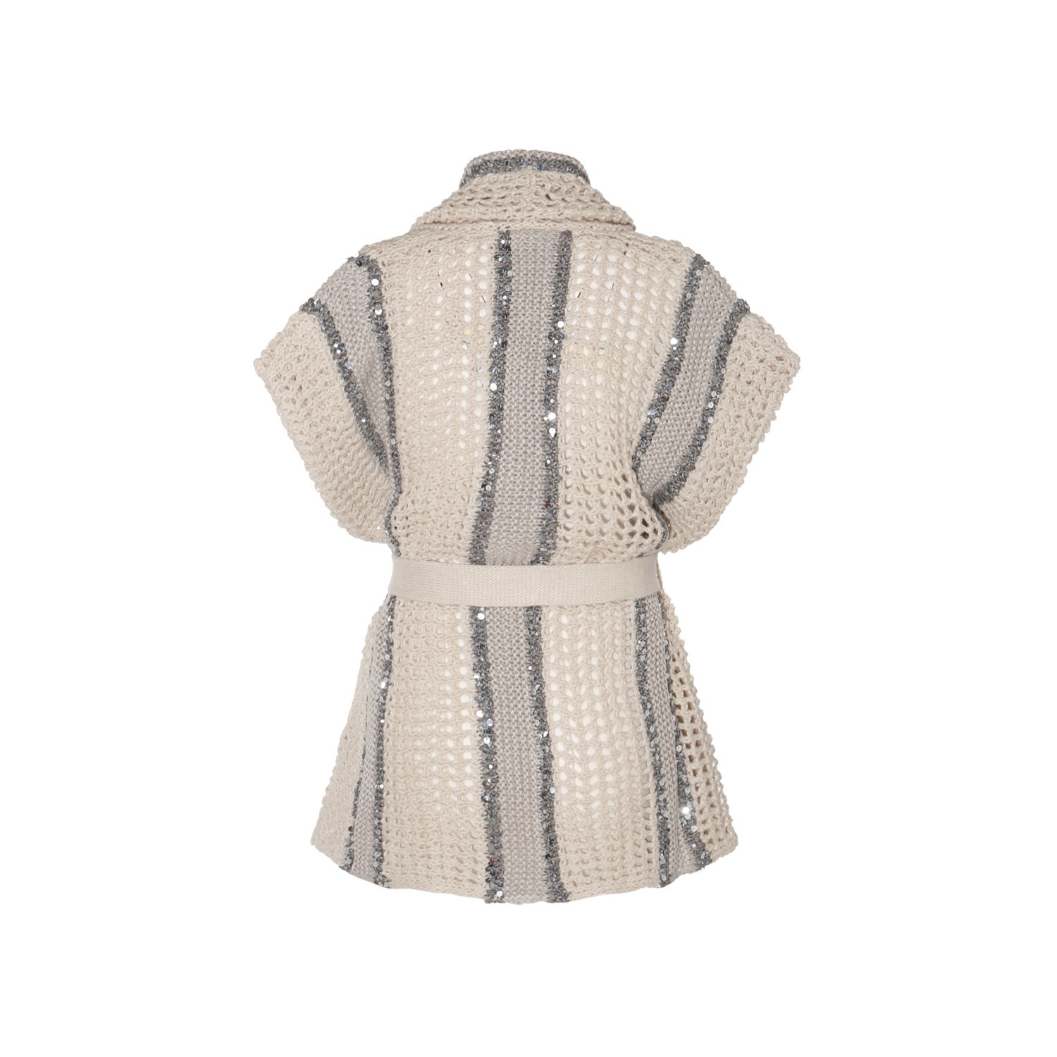 BEIGE COTTON AND JUTA KNITWEAR - 2