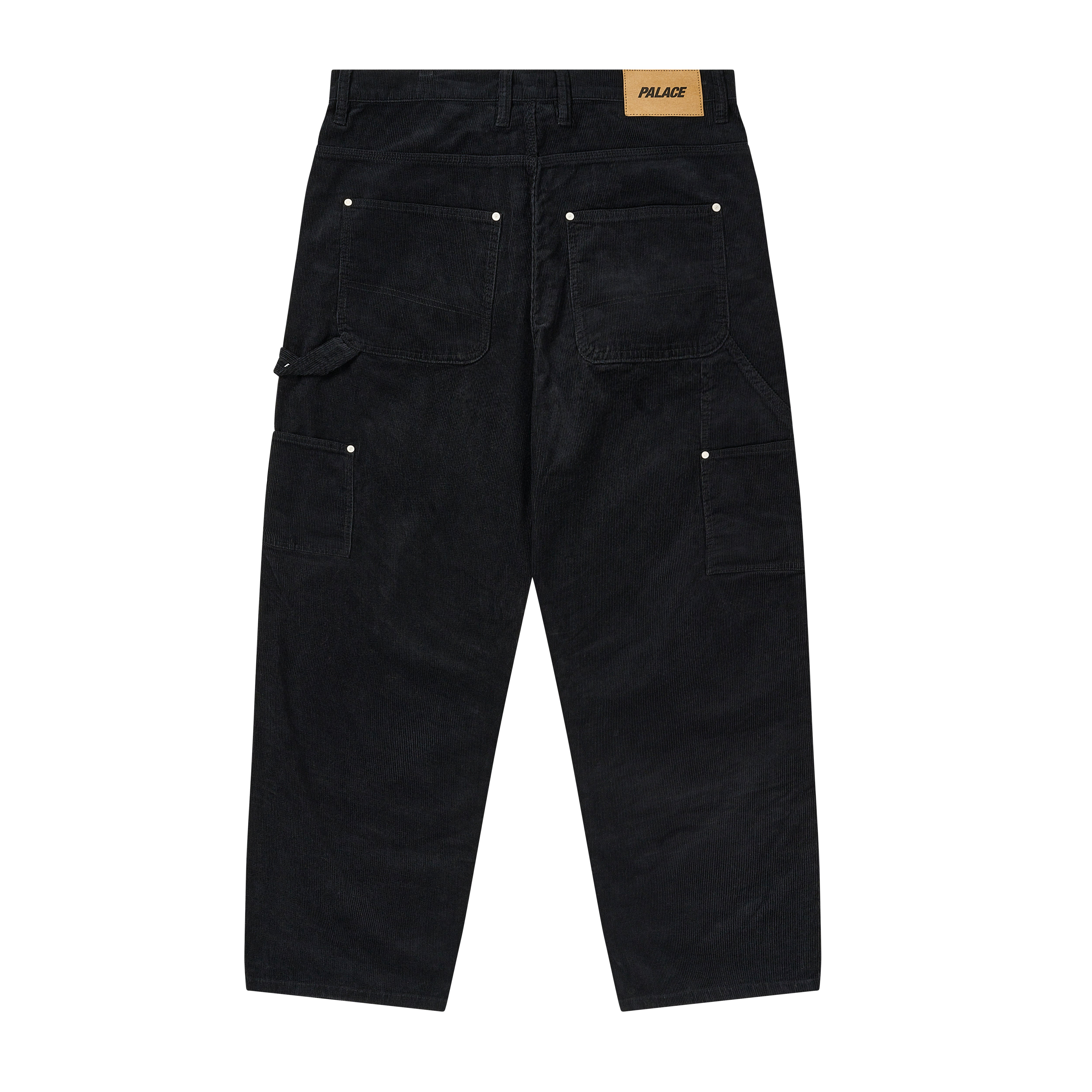 NEEDLE CORD DOUBLE KNEE PANT BLACK - 2