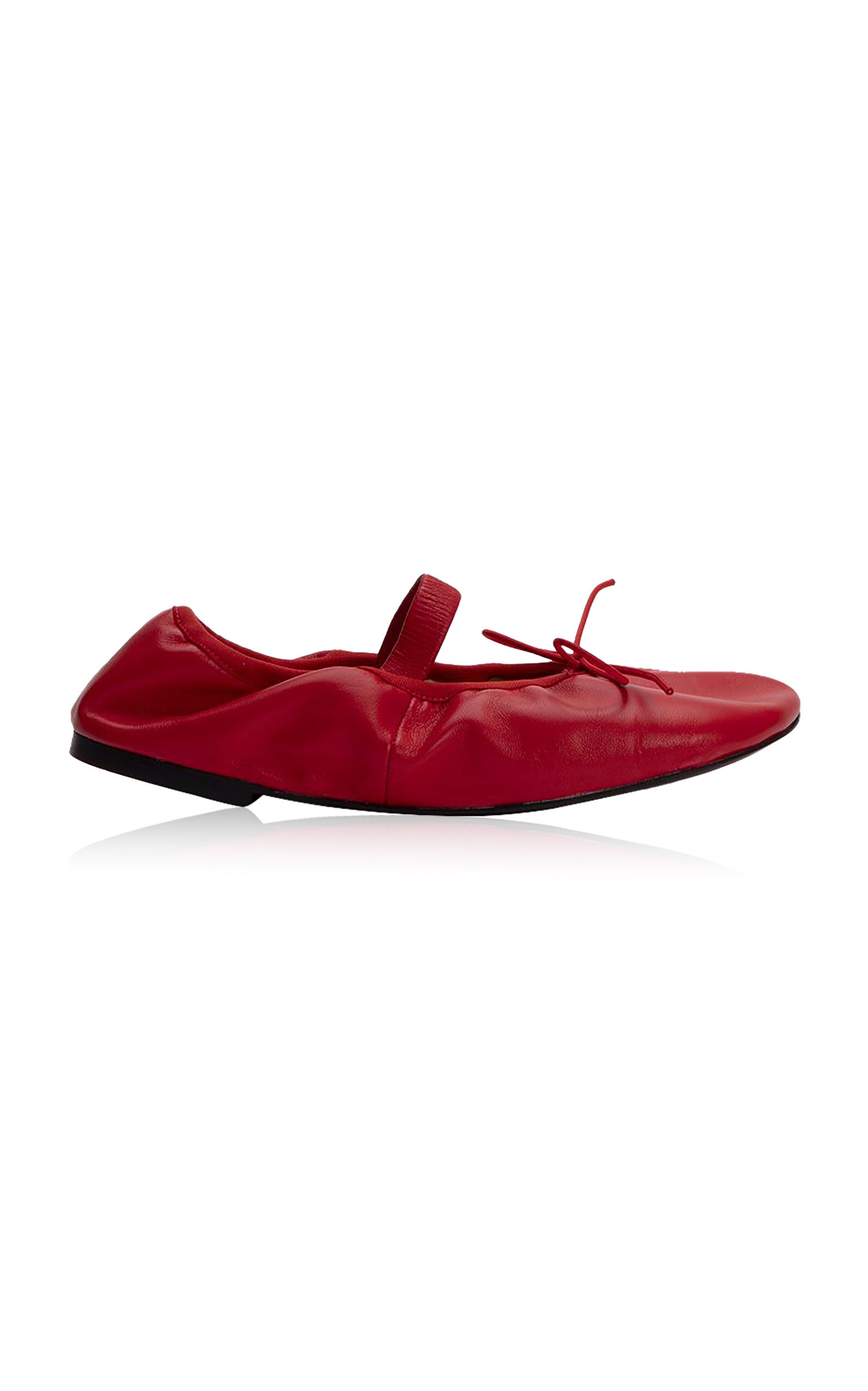 Glove Mary Jane Leather Flats red - 1