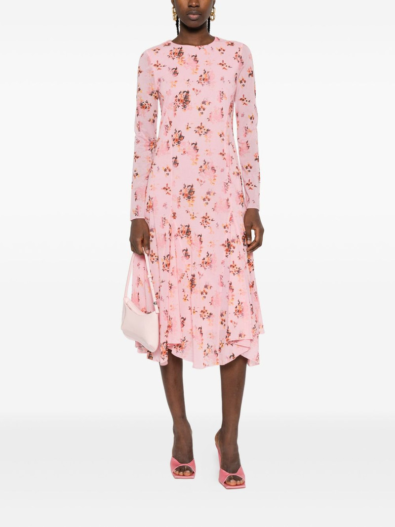 STINE GOYA floral-print long-sleeve midi dress outlook