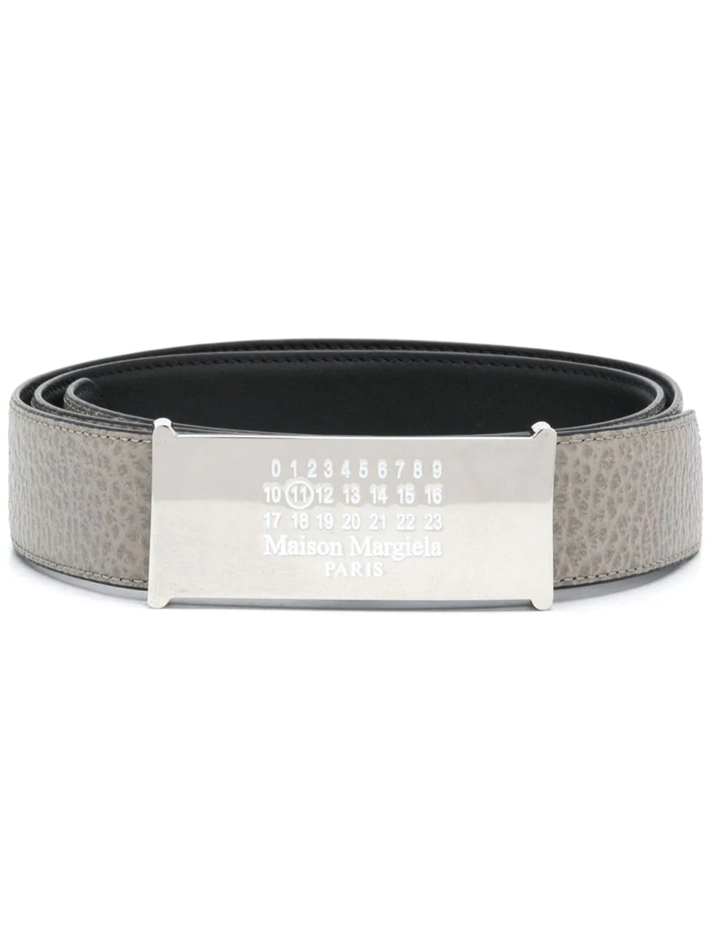 logo leather belt - 1