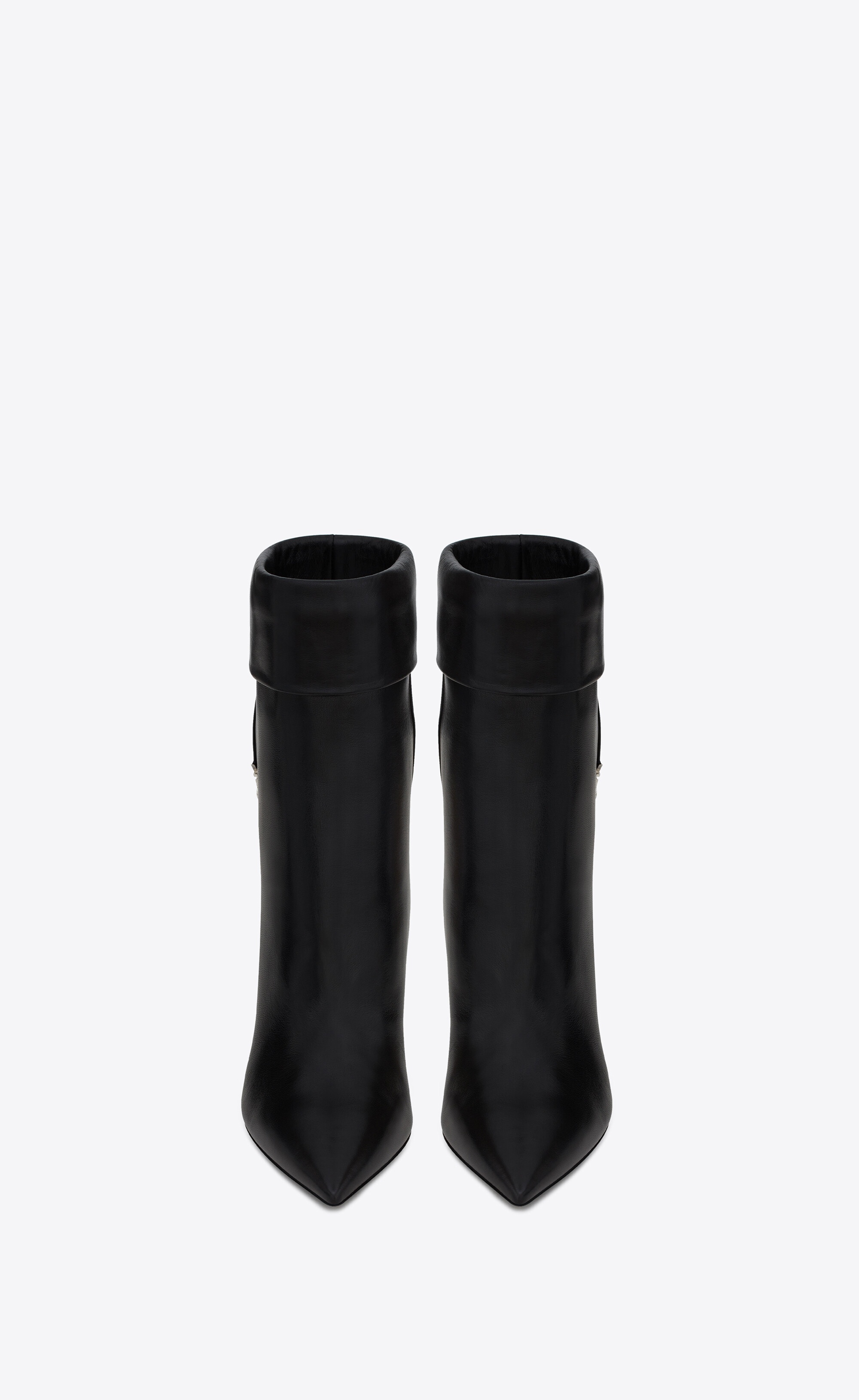 Black Niki 85 YSL-logo leather ankle boots