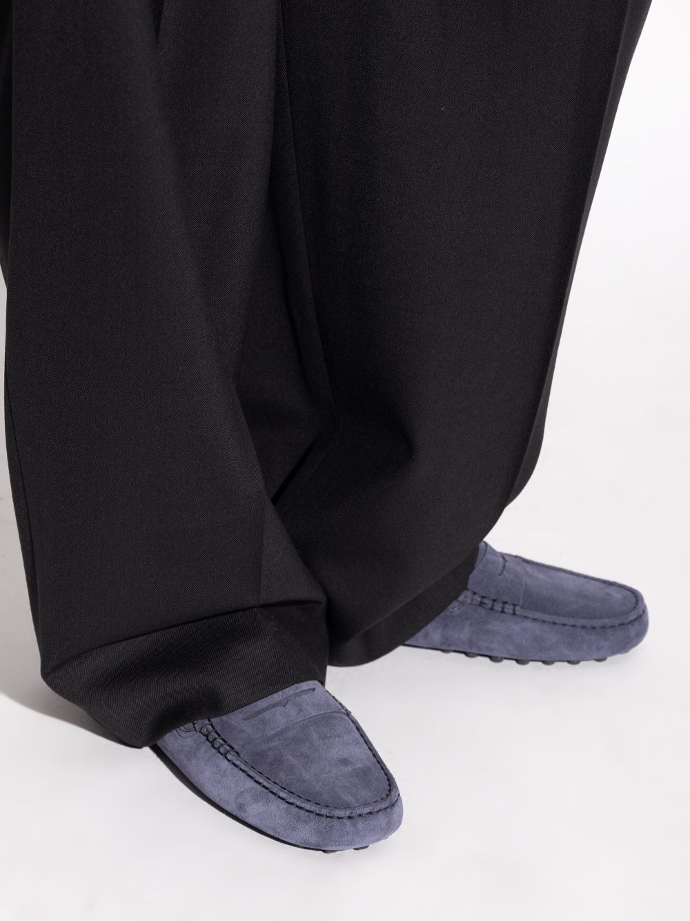 Gommino pebble-textured suede loafers - 6
