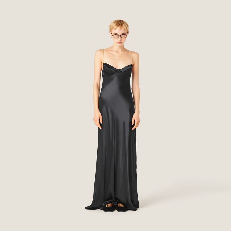 Miu Miu Long satin dress outlook