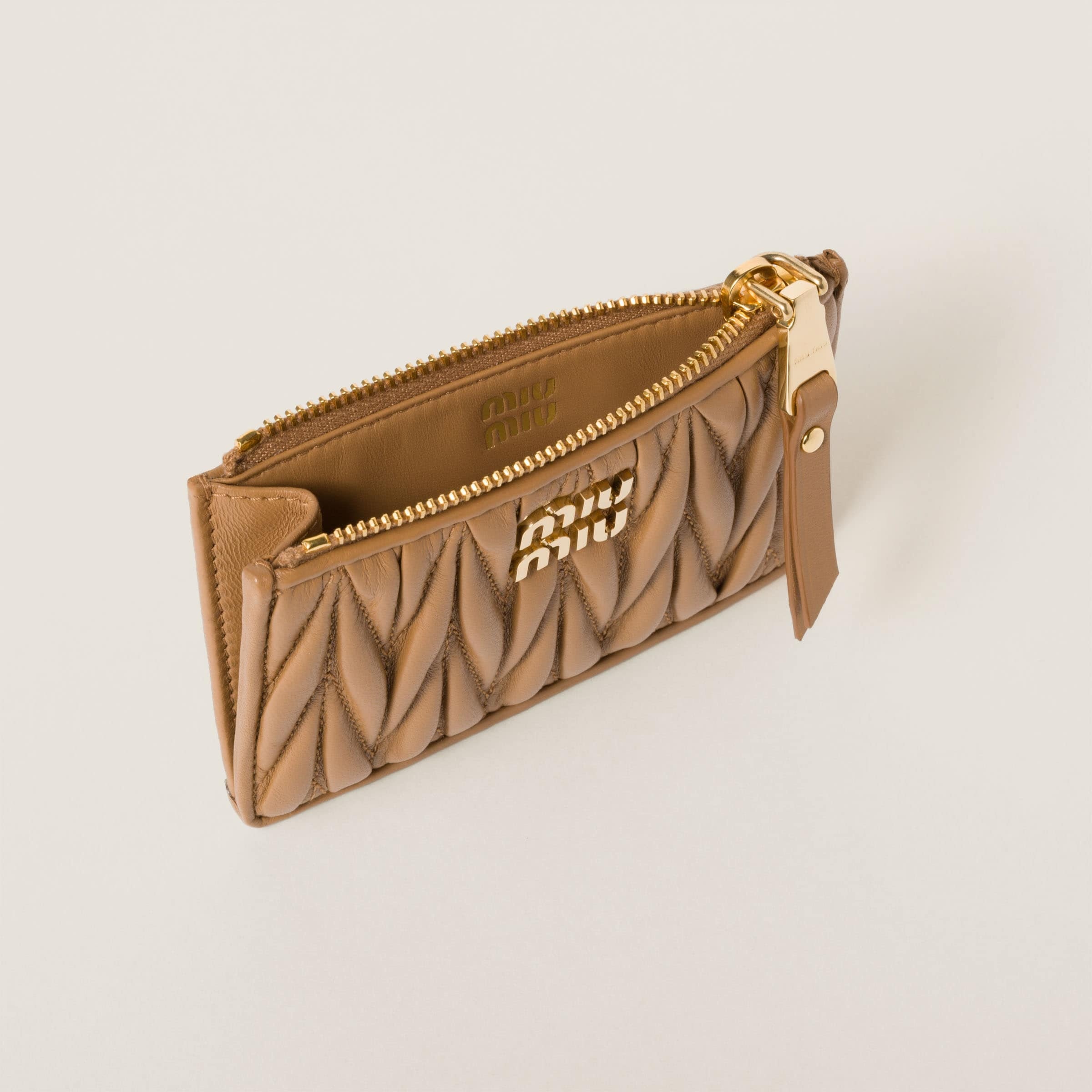 Matelassé nappa leather card holder - 3