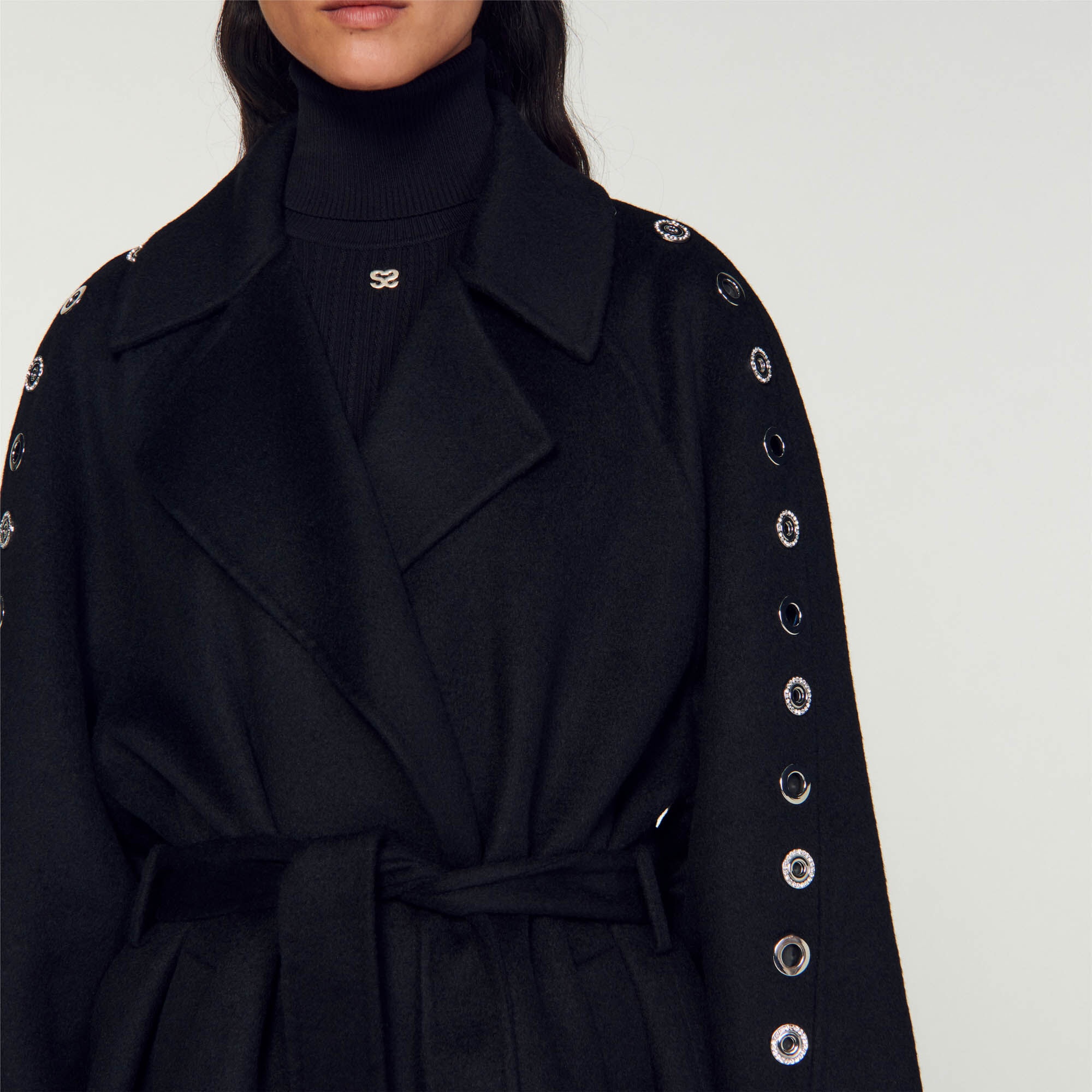 EYELET TRENCH COAT - 4