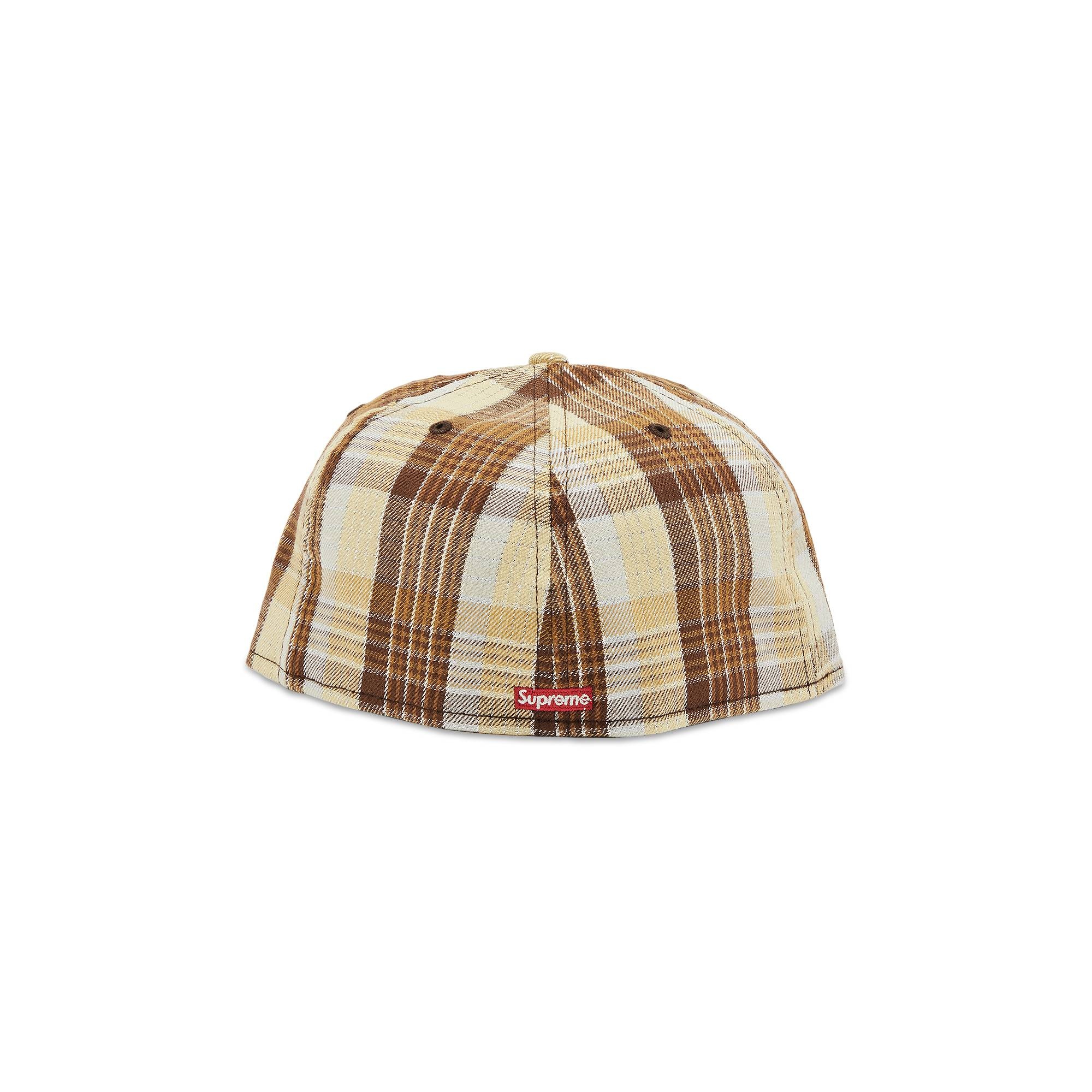 Supreme Metallic Plaid S Logo New Era 'Brown' - 4