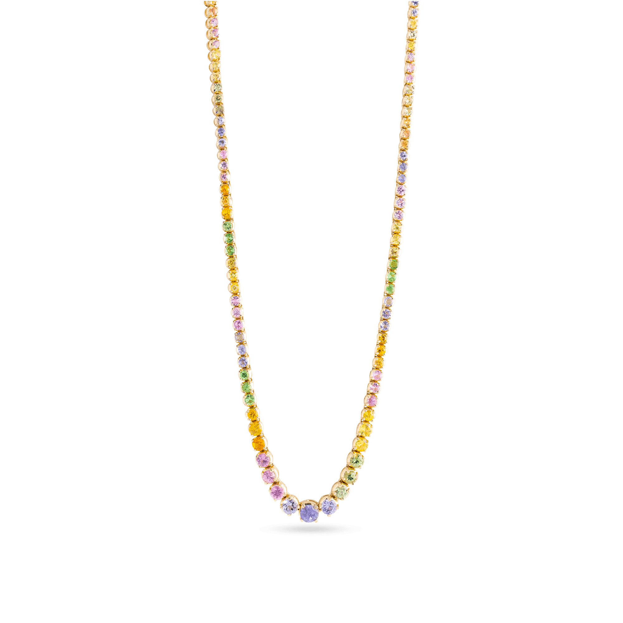 Rainbow Bright Tennis Necklace - 3
