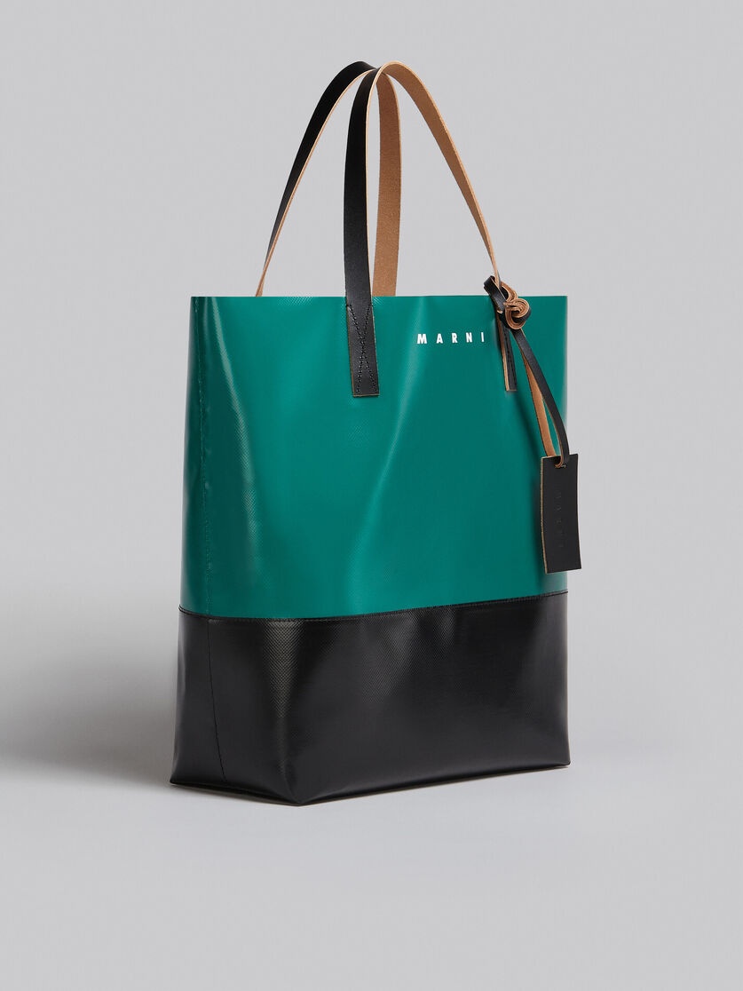 TRIBECA SHOPPING BAG IN GREEN AND BLACK - 6