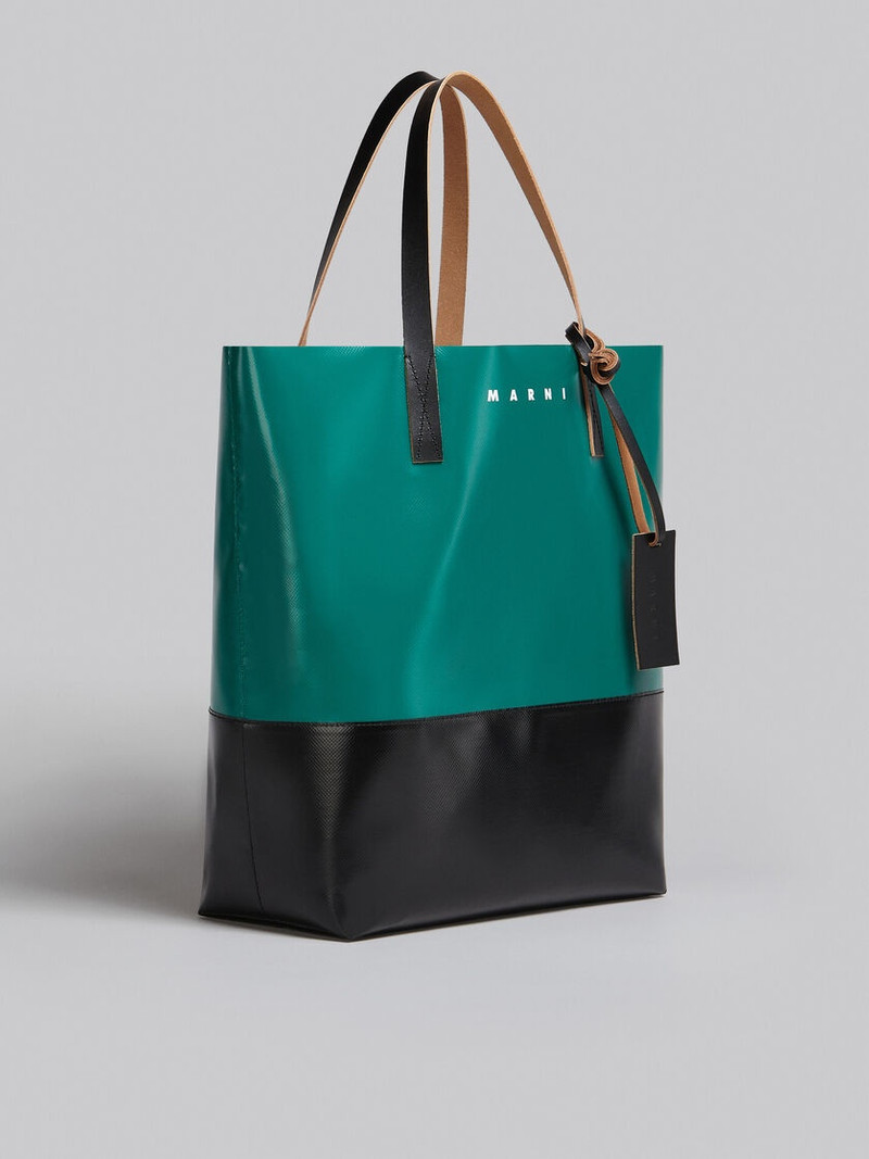 TRIBECA SHOPPING BAG IN GREEN AND BLACK 6