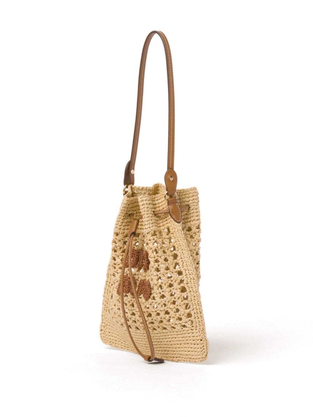 mini woven tote bag - 2