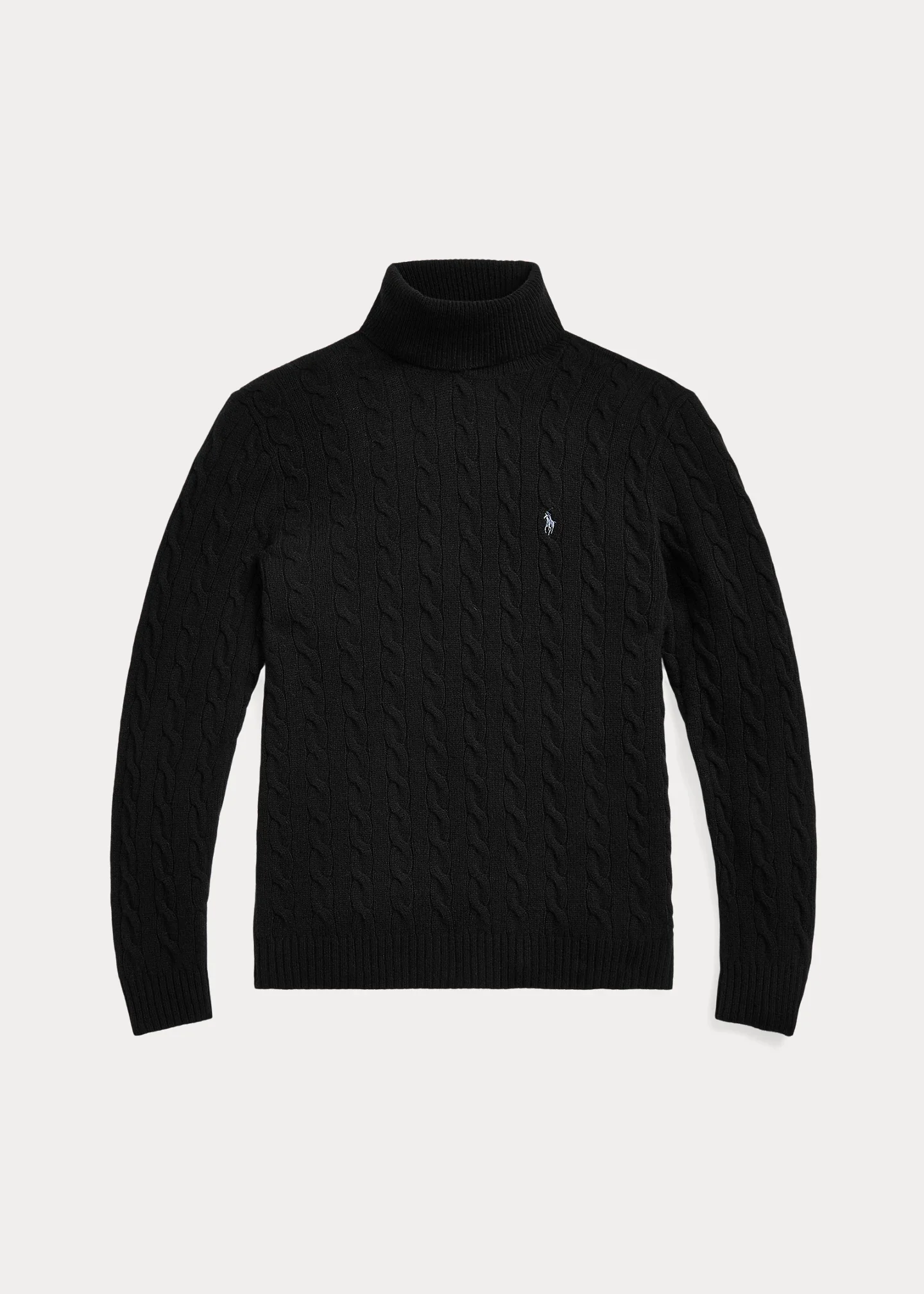 Cable Wool-Cashmere Turtleneck Sweater - 1
