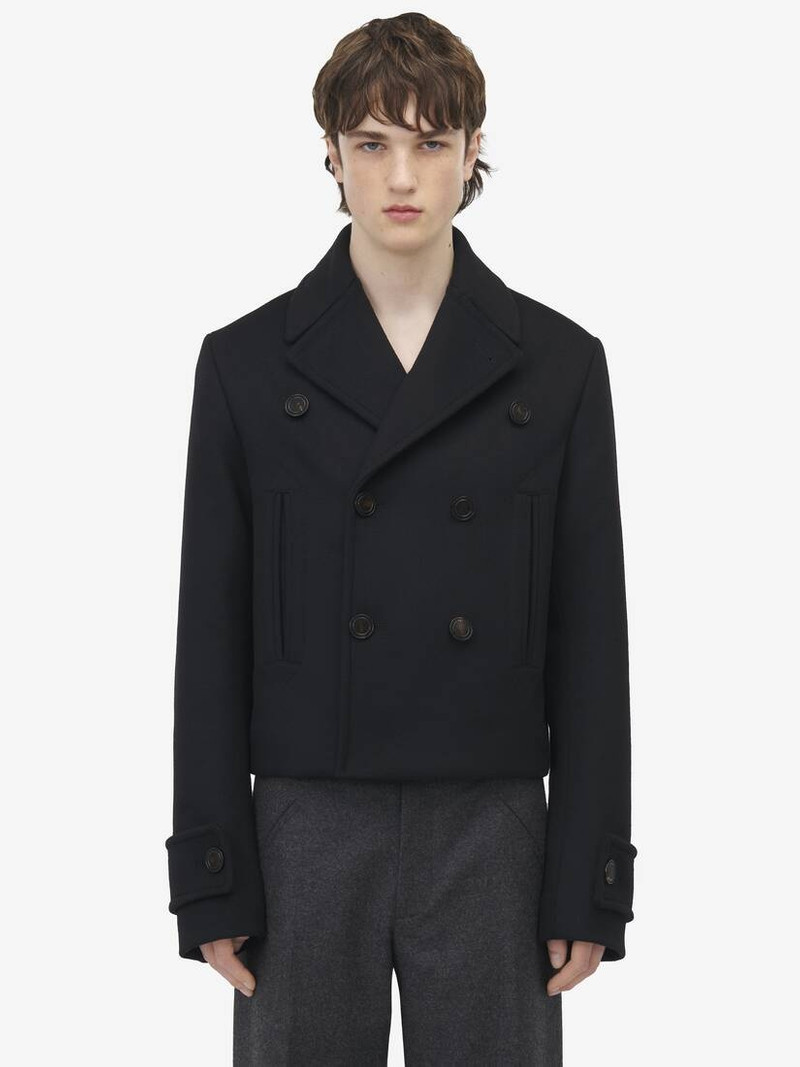 Alexander McQueen Wool Felt Peacoat outlook