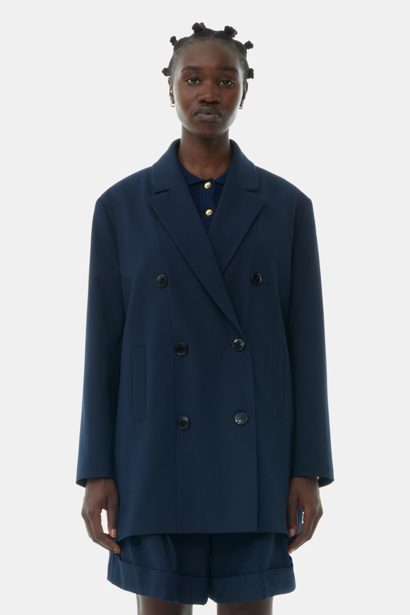 BLUE LIGHT OVERSIZED BLAZER - 2