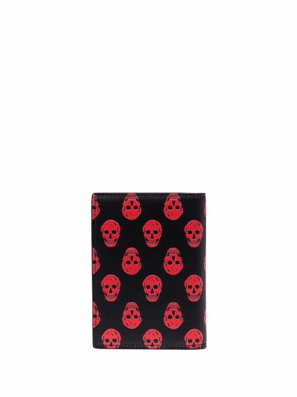 skull-print leather cardholder - 2