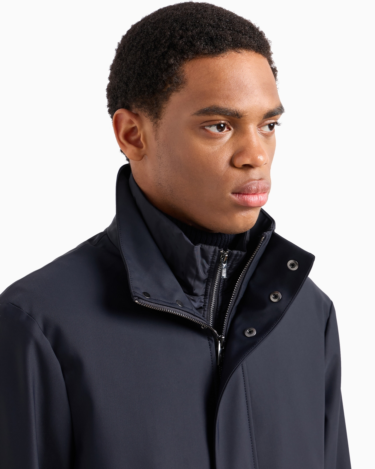 Nylon trench coat with removable gilet - 5