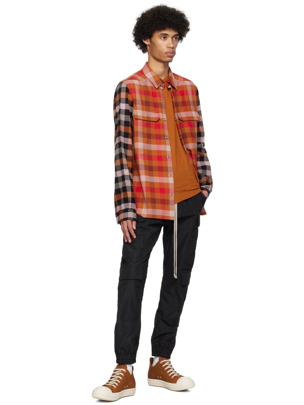 Orange Check Shirt - 4