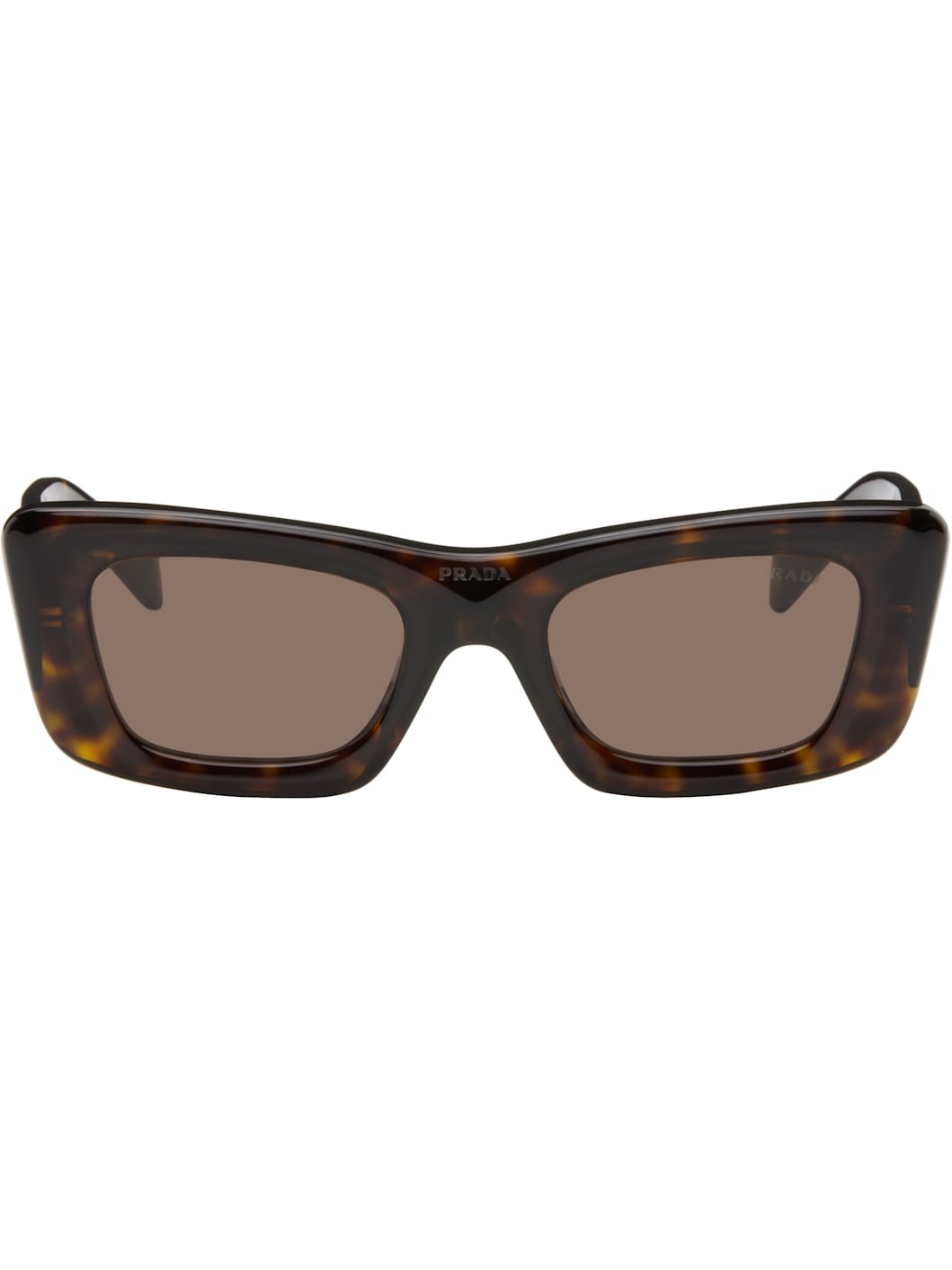 Brown Cat Eye Square Sunglasses - 1