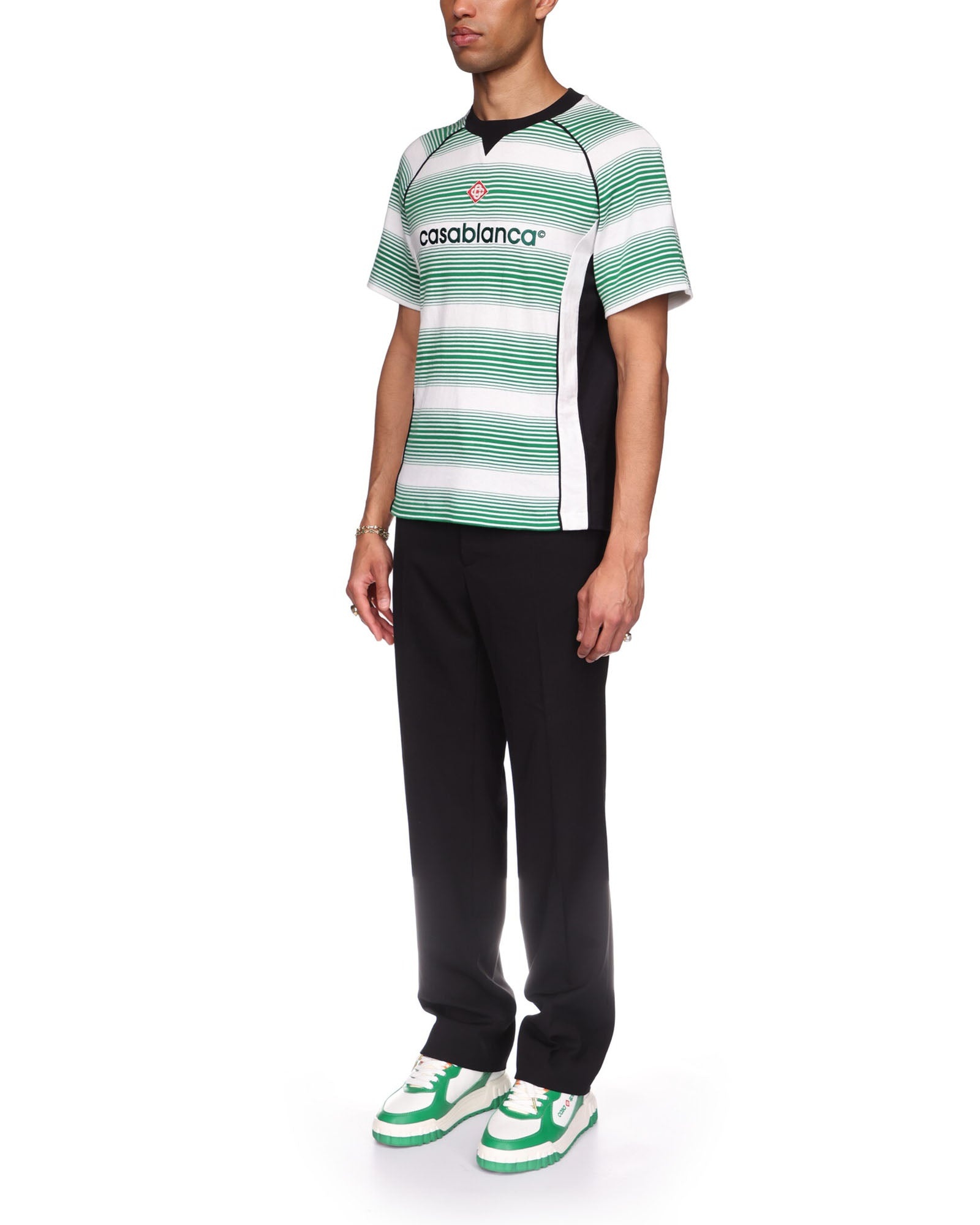 Gradient Stripe Panelled Football T-Shirt - 3