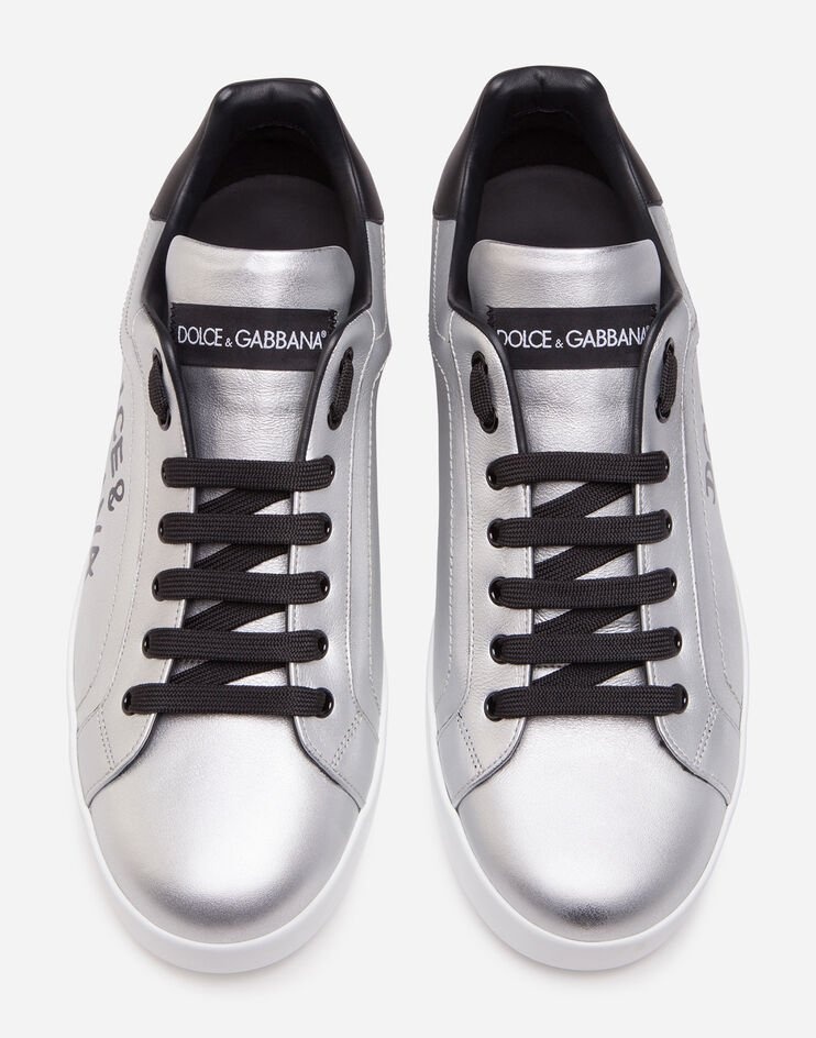 Metallic calfskin nappa Portofino sneakers - 4