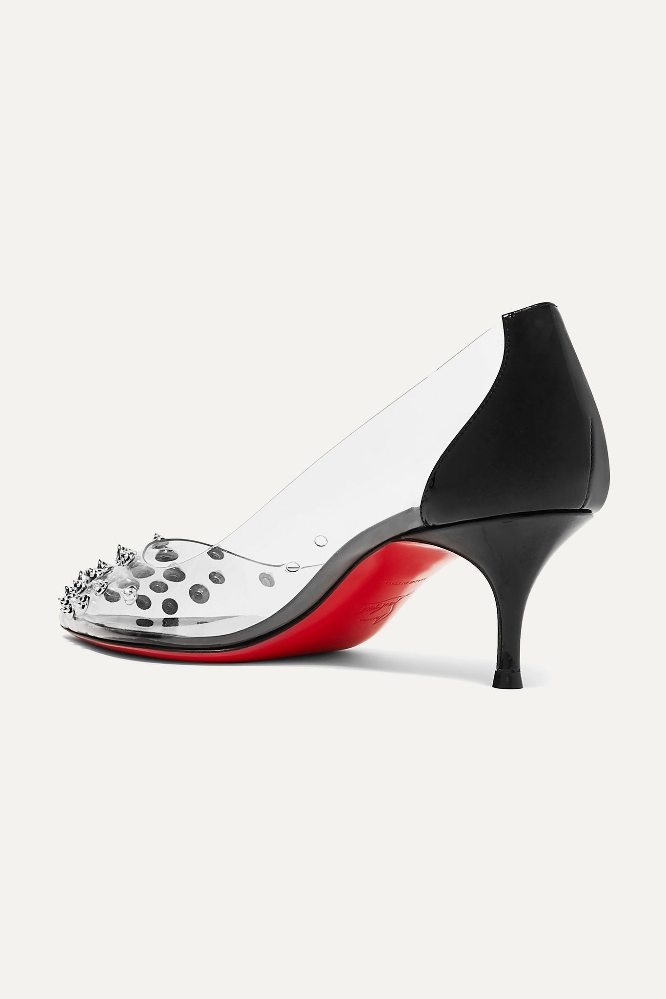 Collaclou 55 spiked PVC and patent-leather pumps - 4