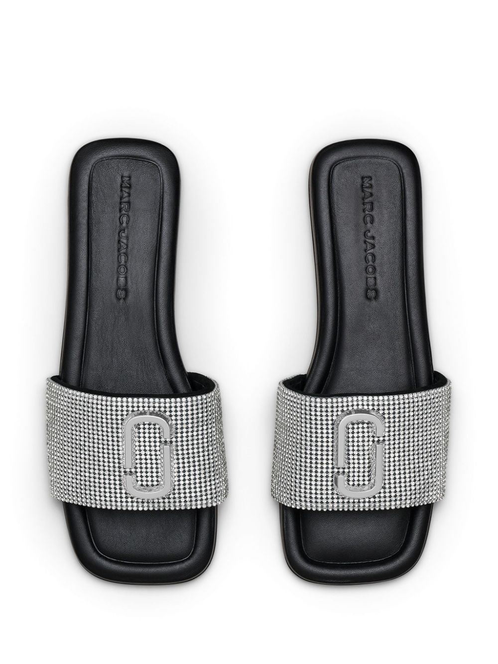 The J rhinestone-embellished leather sandals - 6