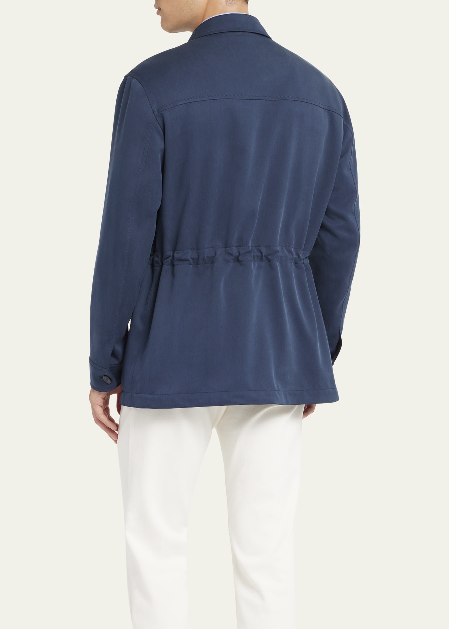 Men's Washed Silk Safari Jacket - 3